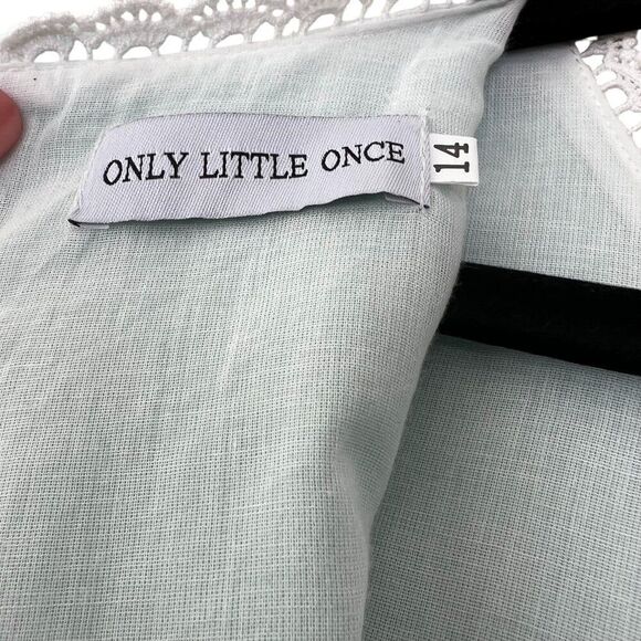 Only Little Once Embroidered Bee Puff Sleeve Lace Dress Size 14 - Picture 6 of 6